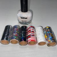 Stencil nail art