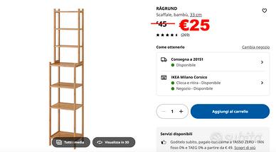 Scaffale bambù, IKEA