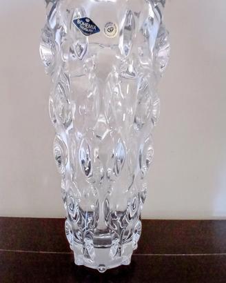 vaso scultoreo in cristallo di bohemia treasury  