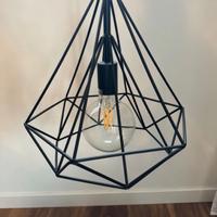 Lampadario Design Geometrico metallo nero