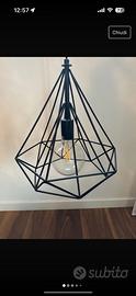 Lampadario Design Geometrico metallo nero