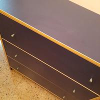 Cassettiera blu  con 3 cassetti