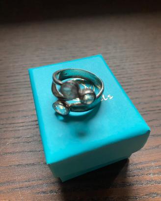 Anello in topazio azzurro