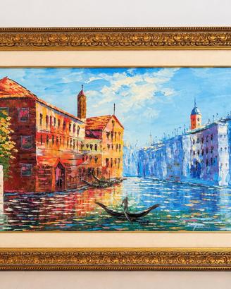 Quadro Venezia con cornice dorata barocca