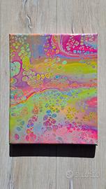 Quadro astratto fluid art