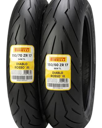 2 Pneumatici Bimisura Ant 110/70R17 Post 150/60R17