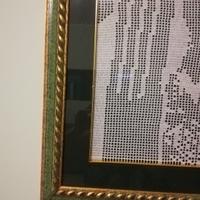 quadro a uncinetto Padre Pio