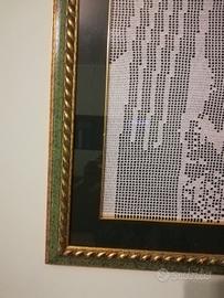 quadro a uncinetto Padre Pio