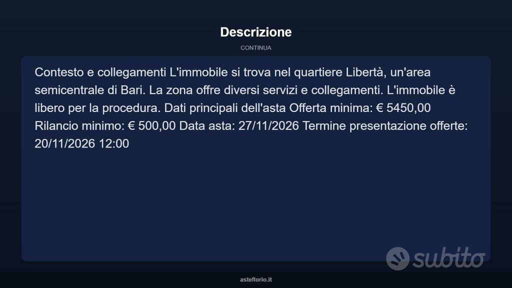 Appartamento – Bari, Libertà, Municipio 1 - Vista 5