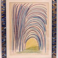 TURCATO rara litografia anni 60/70 PdA in cornice