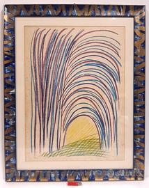 TURCATO rara litografia anni 60/70 PdA in cornice