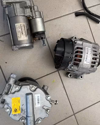 Alternatore, motorino avviamento e compressiore