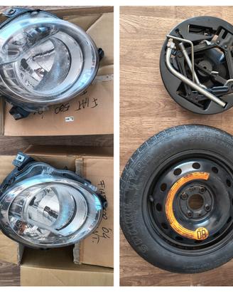Fari anteriori dx e sx fiat 500  + ruotino di scor