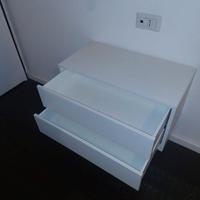 Comodino comò ikea bianco sospeso