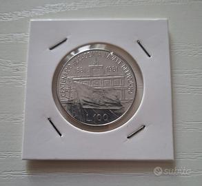 LIRE 100 CENTEN. ACCAD. NAVALE DI LIVORNO 1981