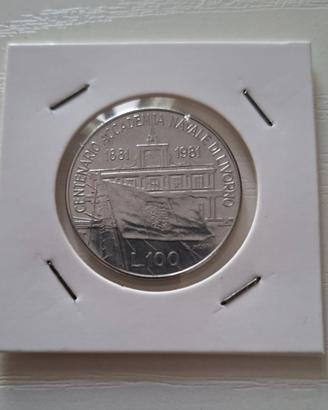 LIRE 100 CENTEN. ACCAD. NAVALE DI LIVORNO 1981