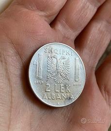 Moneta 1939 2 lek Albania