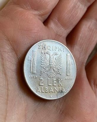 Moneta 1939 2 lek Albania