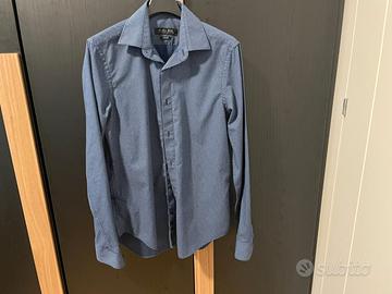Camicia Zara Uomo Blu Fantasia Taglia L