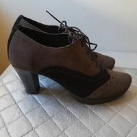 scarpe stringate da donna con tacco numero 39