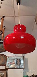 Lampadario rosso vintage 