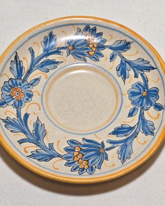 Piattino in ceramica Grazia Deruta decoro floreale