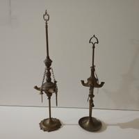 Coppia di Lucerne a Olio "Fiorentine" in Ottone -