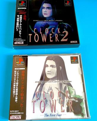 Clock Tower 1 & 2 PS1 Japan – Completi con OBI e c