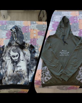 Felpe Joker "why so serious" e ricamata wolf