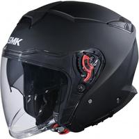 CASCO JET MOTO SMK GTJ NERO OPACO DOPPIA VISIERA
