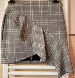 Minigonna Principe di Galles stretch TG XS
