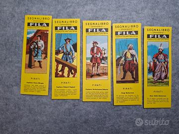 Lotto 5 segnalibri FILA serie pirati