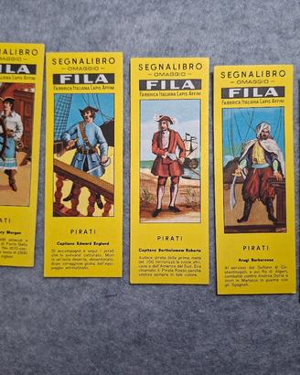 Lotto 5 segnalibri FILA serie pirati