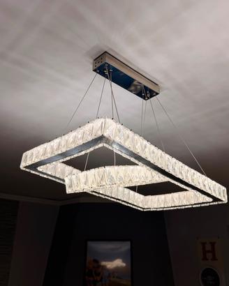 Lampadario moderno rettangolare a sospensione