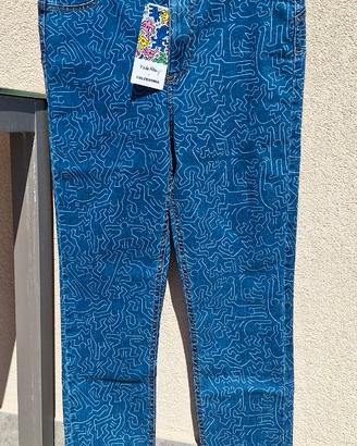 Jeans da donna Calzedonia, linea Keith Haring, L