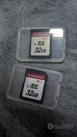 2 schede di memoria SD marca Transcend 32gb