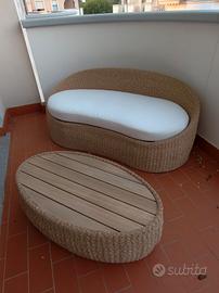 Divano da giardino  di Design con Tavolino