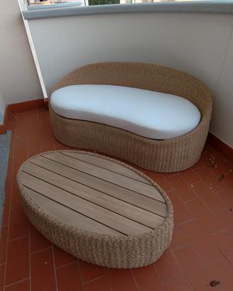 Divano da giardino  di Design con Tavolino
