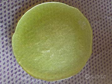 Piatto Portata IVV Tricot Verde Acido 37cm- Vetro