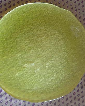 Piatto Portata IVV Tricot Verde Acido 37cm- Vetro