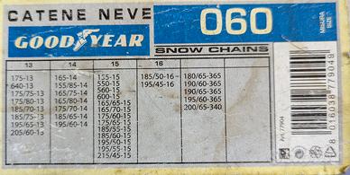Catene da neve GoodYear 060 R13 R14 R15 R16 