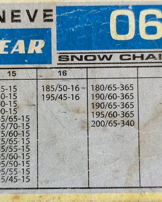 Catene da neve GoodYear 060 R13 R14 R15 R16 