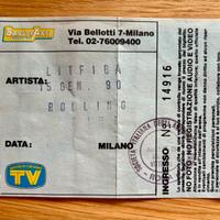 Biglietto Litfiba da collezione