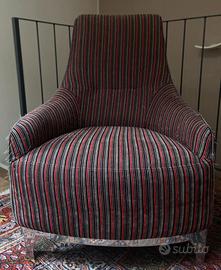 Chateau d'Ax Poltrona in tessuto a righe