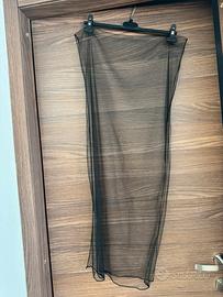 Sciarpa / stola nera in tulle trasparente