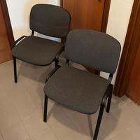 2 sedie sala d'attesa e riunioni - tessuto