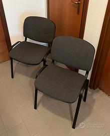 2 sedie sala d'attesa e riunioni - tessuto