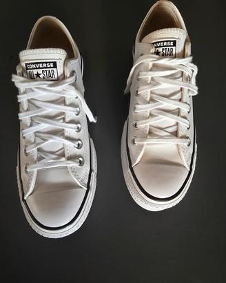 Converse All Star Scarpe Bianche 37.5