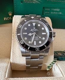 Rolex submariner no data anno 2020 nuovo 114060