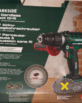 Trapano avvitatore a percussione Parkside